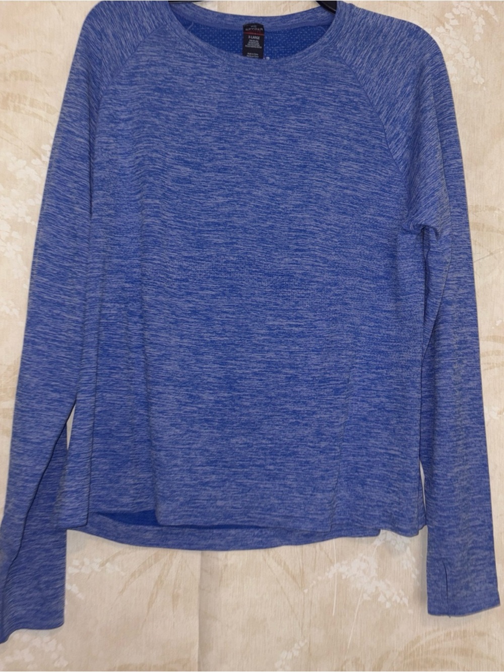 Spyder Women's Blue Marled Crewneck Sweater
